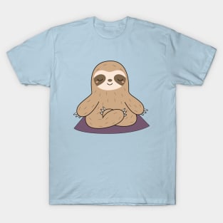 Kawaii Cute Yoga Meditating Sloth T-Shirt